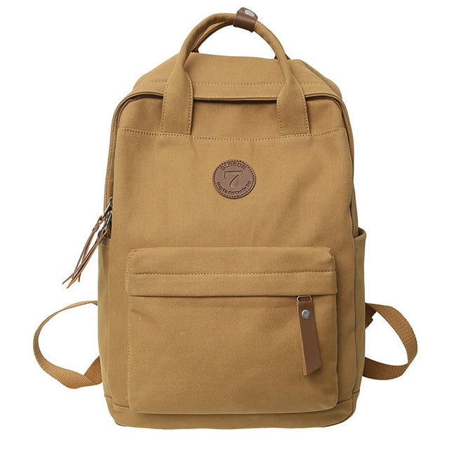 Faraee Sac à Dos en Toile pour Ordinateur Portable, Cahier, École, Collège, Sac à Dos, Sac Cartable à Poignée Supérieure, Sac à Main avec Compartiments