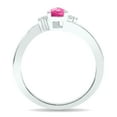 thumbnail image 2 of SZUL Women's Pink Topaz and Diamond Tierra Ring in 10K White Gold, 2 of 5