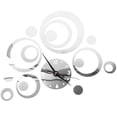 thumbnail image 4 of MasteelfCA DIY Home Decoration Fashion 3D Mirror Sticker Clock Mirror Wall Clock Living Room (Silver), 4 of 8
