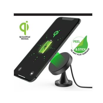 Premier Wireless Charger Car Dashboard Phone  with Magnetic Nano Suction For iPhone, Samsung