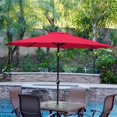 thumbnail image 1 of Jeco Parasol de Marché pour Patio en Aluminium de 9 Pi, Inclinable avec Manivelle, Rouge, 1 of 1