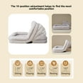 thumbnail image 3 of Convertible Fold-Out Sofa Bed, 18 Position Adjustable Double Sofa Bed, Folding Mattress Sofa with Thick Cushion for Living Room, Guest Room, Apartment, White, 3 of 11