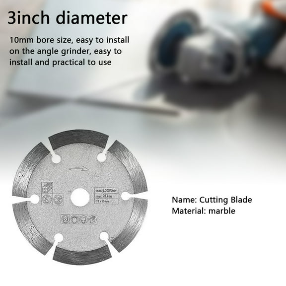 Htovila 3inch Dolomite Cutting Blade 75*1.2*10mm Grinding Wheel Blade Angle Grinder Sawblade for Cutting Tile Ceramic Concrete Marble