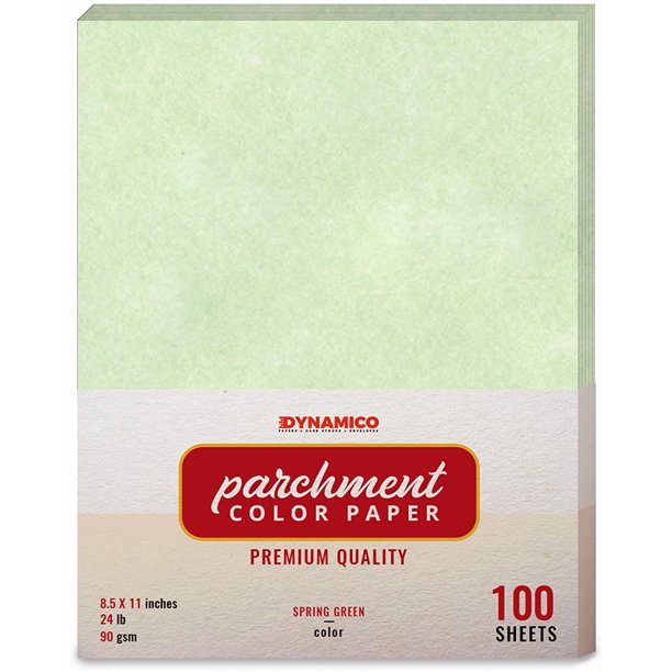 Spring Green 8.5 x 11" Stationery Parchment Colored Regular Papers