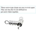 thumbnail image 4 of Barrel Screw Clasps 14mm Length Screw Type Connector Cord End Cap Fastener Copper Hole Big Enough Easy to Twist Apart Thread Smoothly for Bead Necklace Bracelet Sliver 36pcs D Type, 4 of 5