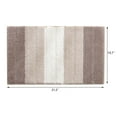 thumbnail image 6 of Striped Bathroom Rug Gradient Bath Mat Non-Slip Door Mats Soft Shaggy Thick Bath Rugs Absorbent machine washable Floor Mats for Bath Room, Toilet, Bedroom, Kitchen，20''x 32''，Brown, 6 of 6