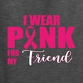 thumbnail image 2 of Wild Bobby, I Wear Pink for My Friends Survivor, Breast Cancer Awareness, Front and Back Men Graphic Tee, Heather Black, Large, 2 of 4