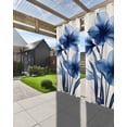 thumbnail image 3 of nqOlkjepod Outdoor Curtains for Patio Waterproof, Pastoral Floral Blue Outdoor Privacy Panels Grommet, Garden Flora Illustrations Blackout Outside Curtains for Porch/Cabana 54"x108", 2 Panels, 3 of 8