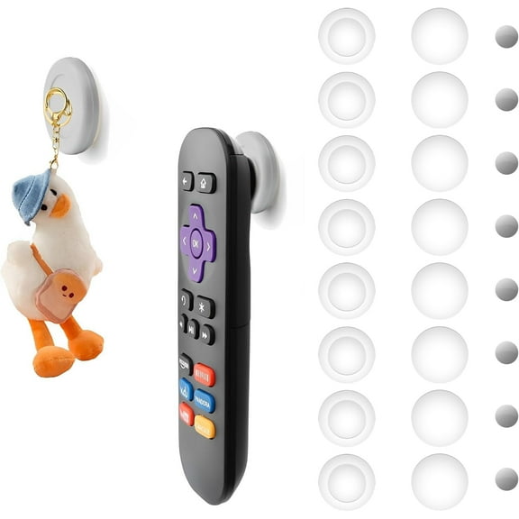 DODAMOUR Magnetic Wall Mounted Remote Control Holder, Self-Adhesive Remote Organizer Storage, 8-Pack, White