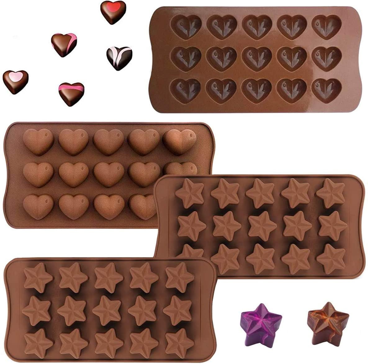 4 cell WOOD BARK Chocolate Bar Chocolatier Professional Silicone Artisan Mould