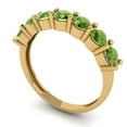 thumbnail image 2 of 1.19 ctw Wedding Band for Women - 14K Yellow Gold Natural Peridot Stackable Eternity Ring, 2 of 6