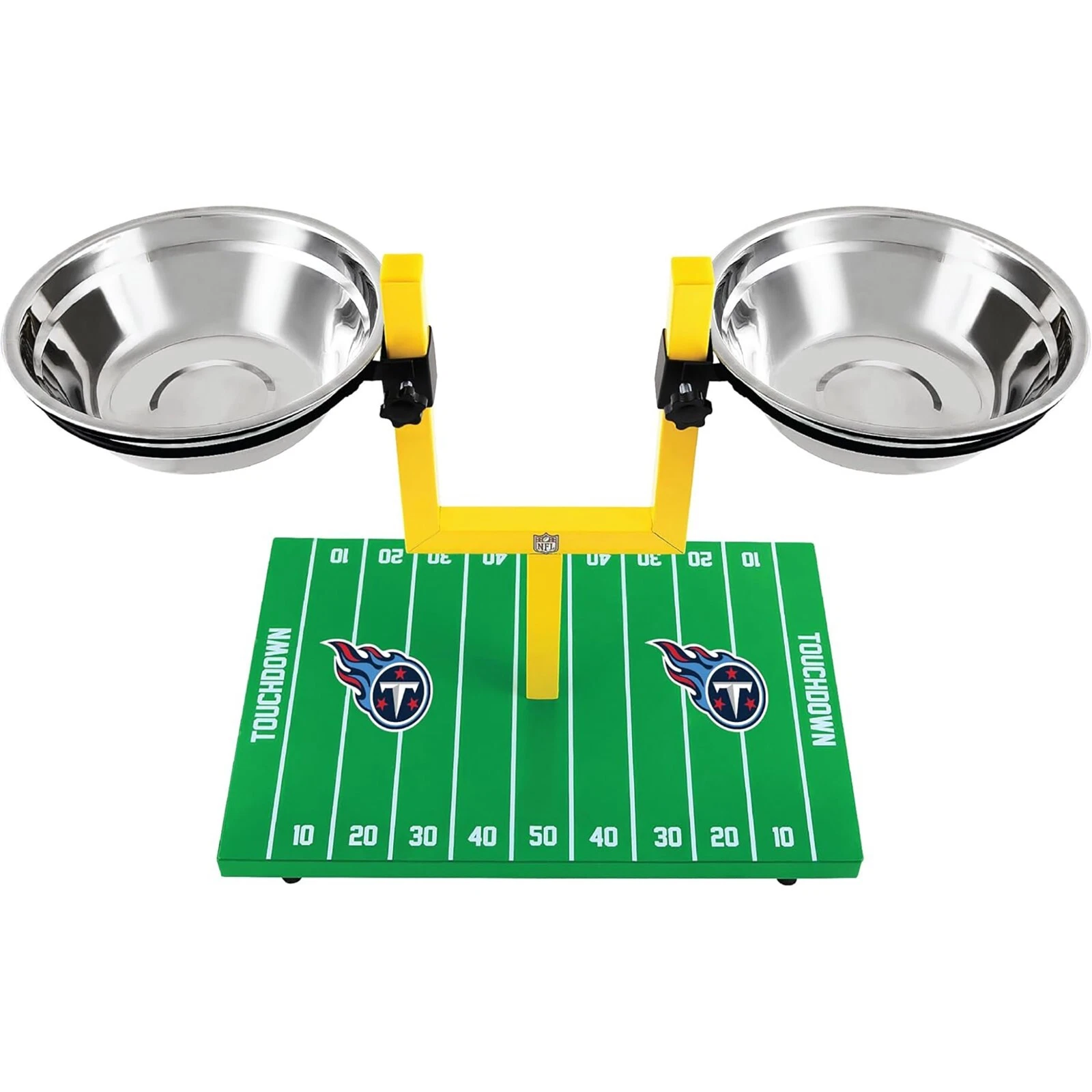 Pets First NFL Goalpost Elevated Dog Feeder Stainless Steel & Adjustable