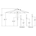 thumbnail image 2 of UM8100-4846-SWV-Treasure Garden-9 Foot Round Aluminum Auto Tilt Market Umbrella-O'bravia Grade C Fabric Type-Forest Green Fabric Color-Bronze Pole, 2 of 10