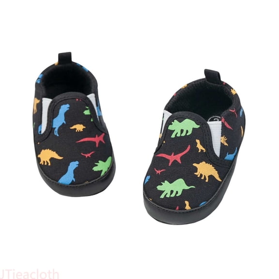 JTieacloth Classic Baby Sneakers With Cartoon Print For Walking And Rubber Sole Lightweight Canvas Shoes For Toddlers And Infants Breathable Sneakers,Sizes 4 Toddler
