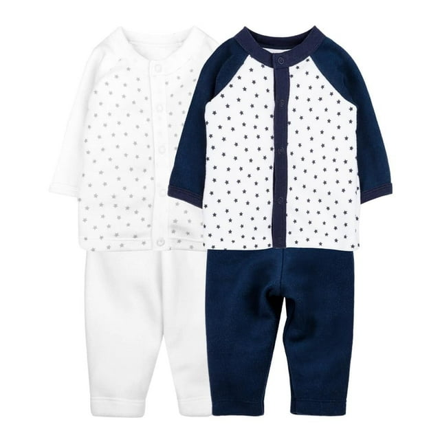 Conjunto Baby Creysi One For You Para Niño 0 Meses Azul 4Pzs