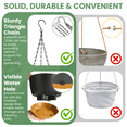 thumbnail image 2 of Diigabo 3-Pack Self-Watering Hanging Planters with Drainage Hole, 8.3" Flower Pots with Chains & Hooks for Indoor Outdoor Balcony Garden Patio Décor(Black), 2 of 9