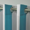 thumbnail image 3 of Exclusive Home Canopy Stripe Indoor/Outdoor Grommet Top Curtain Panel Pair, 54"x96", Teal / White, 3 of 6