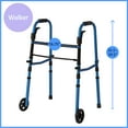 thumbnail image 7 of Medline Walker and Cane Combo for Caregivers, Seniors and Adults, For Leg or Foot Injuries, 7 of 7