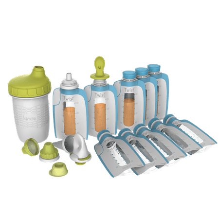 Kiinde Foodii Squeeze Snack Filling & Feeding System Starter Kit, 14-Piece