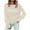 Beige-03, variant on Women's Y2K Merry Letter Crewneck Sweater - Oversized Long Sleeve Fall Winter Knit Top