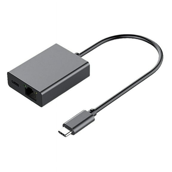 Type-C Ethernet Adapter Type-C to RJ45 Gigabit Ethernet Network Card with PD100W for PC Laptop Smartphone
