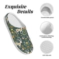 thumbnail image 5 of Haiem Deer And Flowers Print Women's Fuzzy Memory Foam House Slipper Cozy Home Footwear Non-slip Winter Slippers-46/47, 5 of 7
