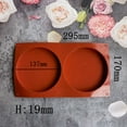 thumbnail image 3 of 2-Cavity Large Round Silicone Disc Cake Mold, Pack Non-Stick Baking Molds Cake, Candy, Soap, Resin Art,Red, 3 of 6