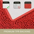 thumbnail image 4 of Softlife Luxury Soft Bathroom Non-Slip Rug Shaggy Bath Mat,24"x60",Red, 4 of 6