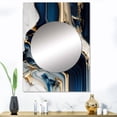 thumbnail image 1 of Designart "Cerulean Waves in Geode V" Abstract Mirror Wall Decor - Modern Blue Abstract Large Printed Mirror Wall Decor For Bedroom - 40" x 30" Inch, 1 of 5