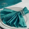 thumbnail image 2 of Efavormart 20"x20" Turquoise Wholesale SATIN Linen Napkins For Wedding Birthday Restaurant Party Tableware Decoration - 25 PCS, 2 of 7