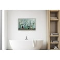 thumbnail image 2 of Flowers Bathroom Wall Art Farmhouse Floral in Mason Vase Bathroom Pictures Wall Decor Teal Bathroom Canvas Painting Prints Rustic Butterfly Country Framed Artwork for Bathroom Laundry Room 12"x16", 2 of 6