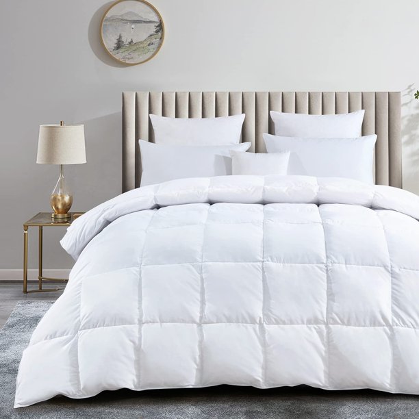 URBANLIFE Down Comforter King Size White Down Feather Comforter 106 x