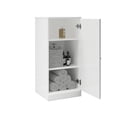thumbnail image 4 of 100% Solid Wood Short Bathroom Cabinet with Solid Door - 16.5" W x 36" H - White Wooden Cabinet, 4 of 7