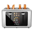 thumbnail image 1 of Whall 4-Slice Smart Toaster with Touchscreen & Extra-Wide Slots, Dual Independent Control, 6 Browning Levels & 6 Bread Types, Memory Function,Countdo, 1 of 7