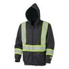 Pioneer 337SFU/338SFU Flame Resistant Zip-Style Safety Hoodie, 2XL, Black, 12/Case (852-V2570470U-2XL)