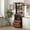 Walnut + Particle Board+MDF-2, variant on xxpepo Farmhouse Kitchen Hutch Cabinet, Freestanding Pantry Buffet with Microwave Stand, 70.87"H Coffee Bar Storage for Kitchen Dining, Black/White