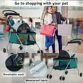 thumbnail image 6 of Dkeli Pet Stroller with Cup Holder for Small Dogs,Teal, 6 of 8