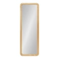 thumbnail image 2 of Kate and Laurel Pao Modern Rounded Rectangular Wall Mirror, 16 x 48, Natural Wood, Decorative Scandinavian Tall Wood Mirror with Radius Corners for Vertical or Horizontal Display, 2 of 9