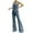 Dark Blue, variant on jsaierl Womens Denim Jumpsuits and Rompers , Women Fashion Casual Solid Long Jumpsuit Pocket Flare Rompers Overalls