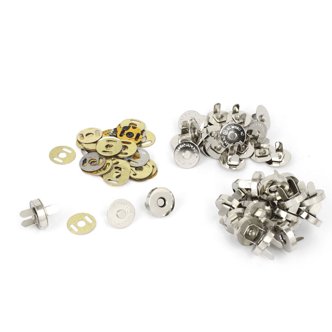 Unique Bargains Magnetic Fasteners Handbag Purse Buttons Snaps 14mm Dia 20 Sets