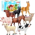 thumbnail image 1 of Figuras de animales KECIABO Farm Animals, 8 unidades, para niños pequeños, 1 of 7
