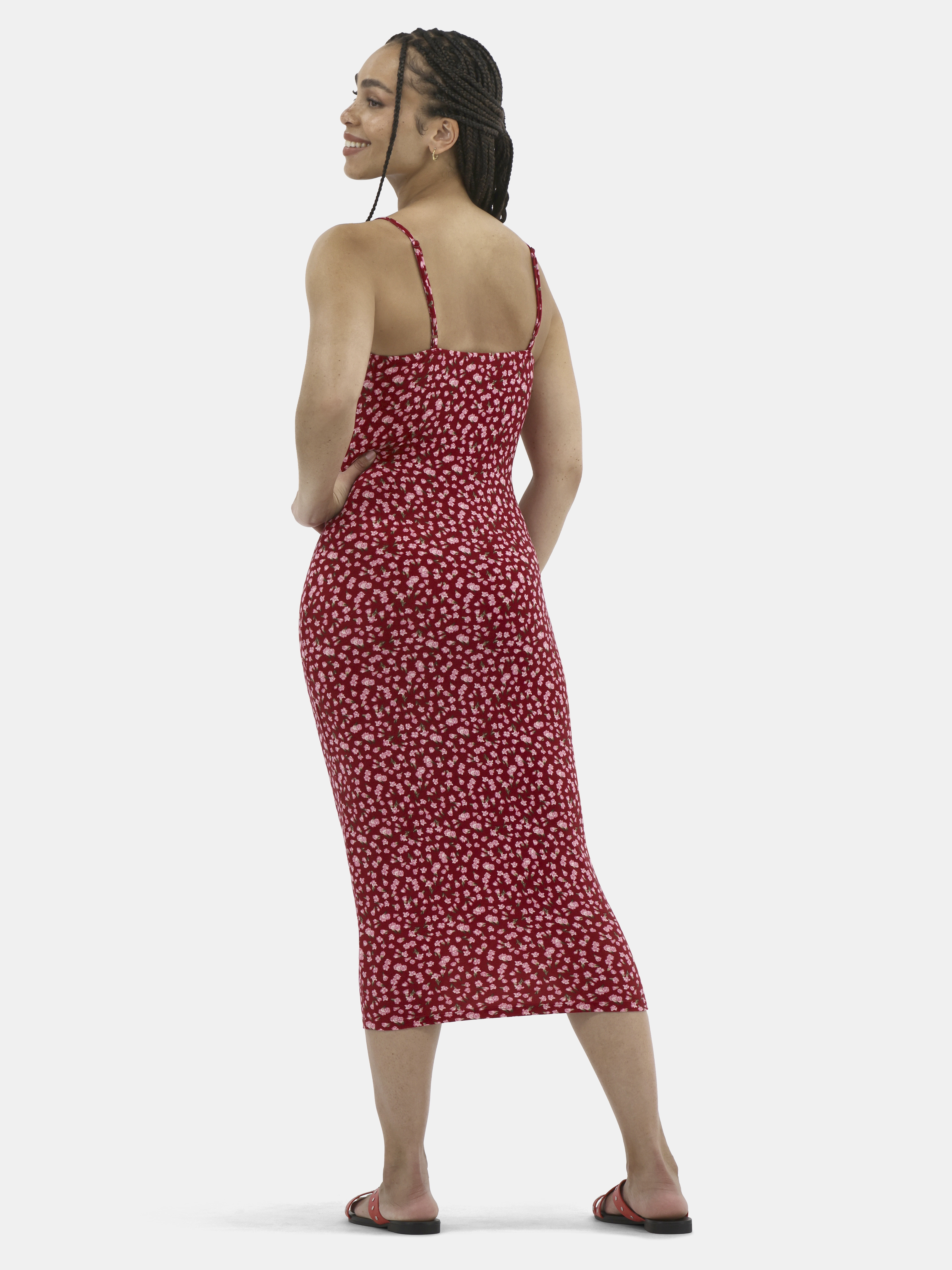 No Boundaries Strappy Midi Dress, Women's