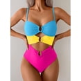 thumbnail image 4 of One Piece Swimsuit for Women Ring Linked Monokini Sexy Bathing Suit Cutout Swim Suit, 4 of 4