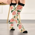thumbnail image 5 of FORMRS Womens Knee High Socks Casual Long Thick Travel Daily Wear, 1 Pair, Watercolor Grapefruit, 5 of 6