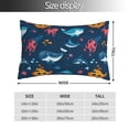 thumbnail image 2 of Goofa Ocean Floor Animals Print Plush Throw Pillow Case, Soft Velvet with Hidden Zipper, Decorative Cushion Cover for Sofa, Bed, Car, and Home Décor-16"x24", 2 of 6