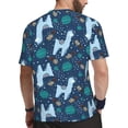 thumbnail image 2 of Wukai Alpaca Astronaut in Space Print Men's Short-Sleeved Mesh T-Shirt,Quick-Dry Short Sleeve Workout T-Shirt-3X-Large, 2 of 8