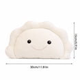 thumbnail image 3 of Pierogi Pillow 12" Cute Dumpling Plush Pillow Stuffed Animal Plushies Toys Soft Hugging Stress Relief Gifts White, 3 of 9
