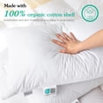 thumbnail image 4 of Almohadas de cama con tres gansos, plumas de ganso blancas, poliéster, x2, 4 of 8