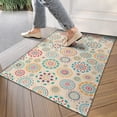 thumbnail image 4 of Multicolor Ethnic Floral Pattern Door Rugs,Washable Non Slip Door Mats Indoor,Decorative Door Mats,Entry Mat Indoor for Entrance,Bedroom,Kitchen,Bathroom,17"x30", 4 of 6
