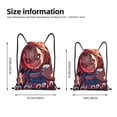 thumbnail image 2 of Goofa Chucky Print Drawstring Backpack Bag Sport Gym Sackpack Cinch Bags Drawstring Bags Draw String Sport Bag-Medium, 2 of 6